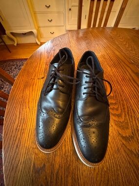 Jos. A. Bank Black Leather Wingtip Oxfords